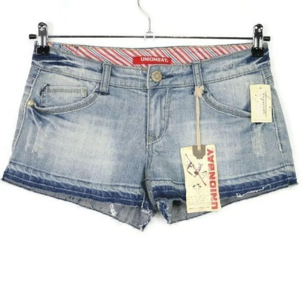 Unionbay‎ Cut Off Jean Shorts Distressed Stretch Frayed 5